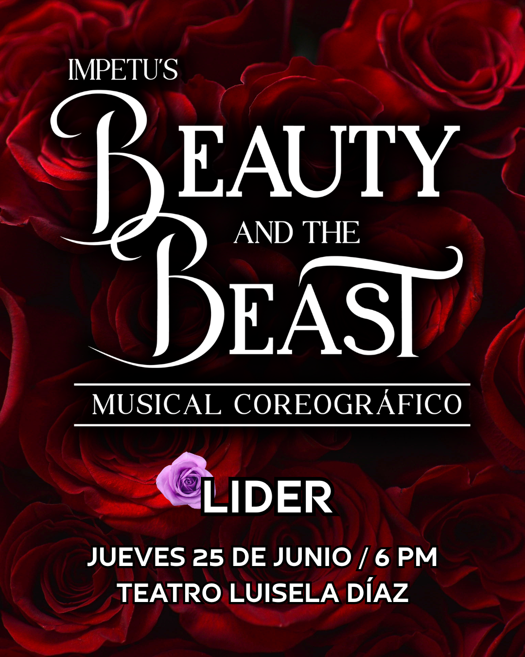 Cartel Beauty and the Beast - Sede CC Líder