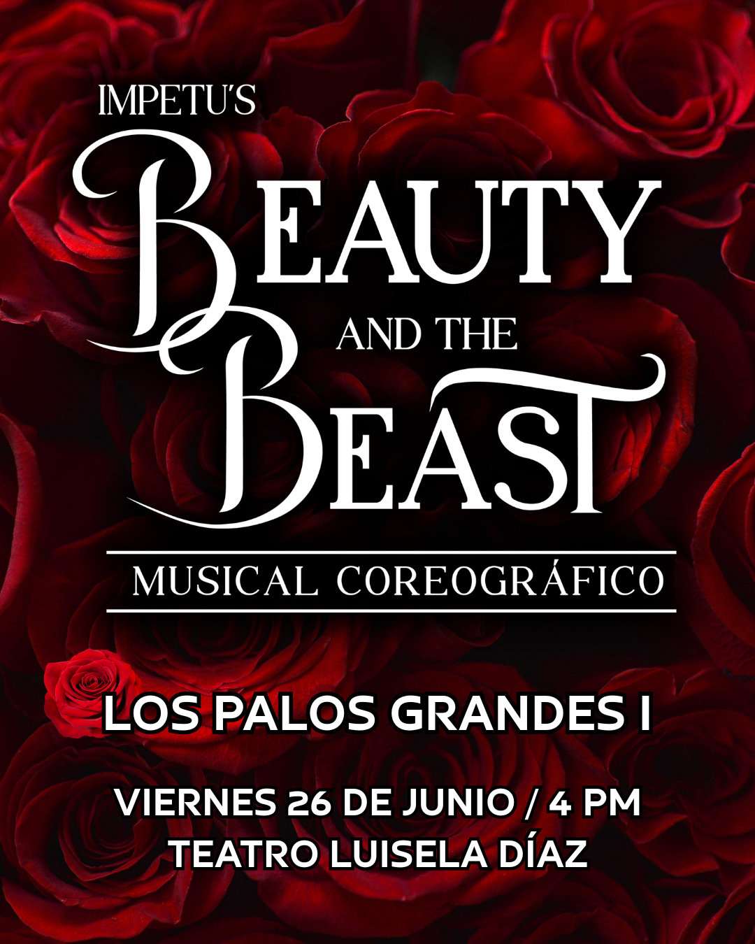 Cartel Beauty and the Beast - Sede Los Palos Grandes I