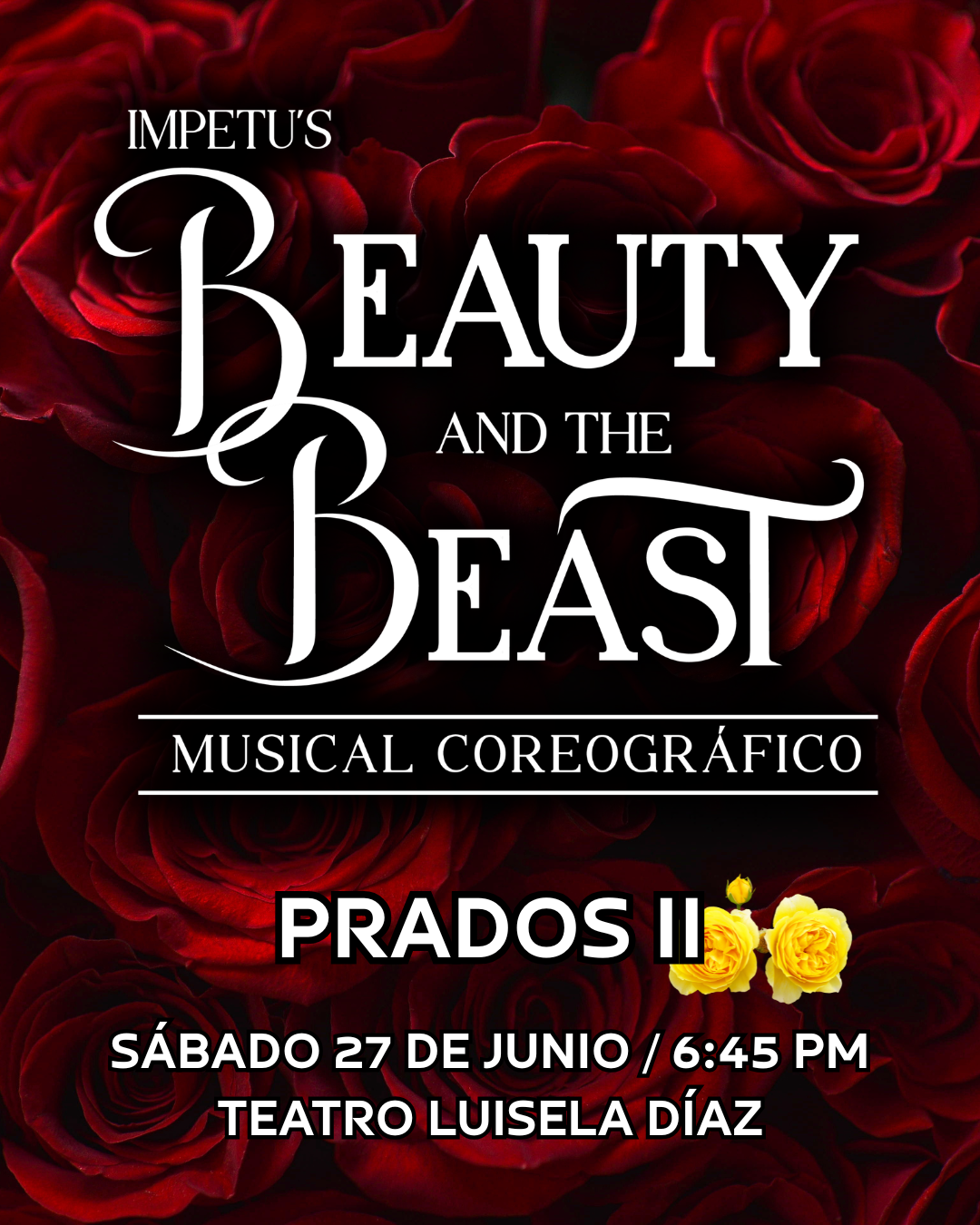 Cartel Beauty and the Beast - Sede Prados del Este II