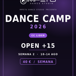 Dance Camp 2026 · CC Lider · Open +15 años · Semana 2